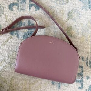 A.P.C. Women's Demilune Leather Crossbody Bag